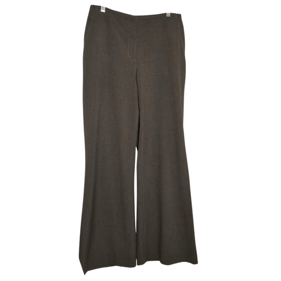 J Jill Slate Grey High Waist Wide Leg Trousers Work Pants Flat Front Hi Rise SZ - Picture 3 of 7